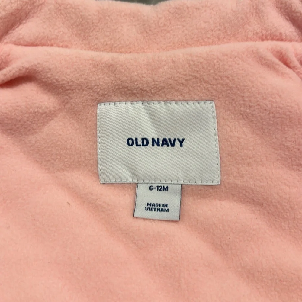Pink Old Navy Puffer Vest Size 6-12m